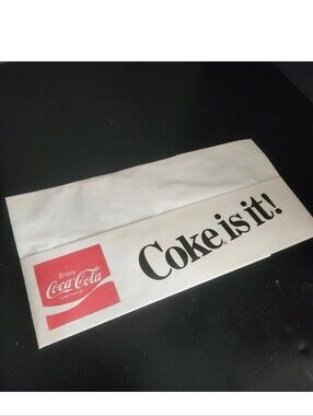 Vintage Coca-Cola “Coke Is It!” Paper Bag / Sack Advertising Promo New Old Stock
